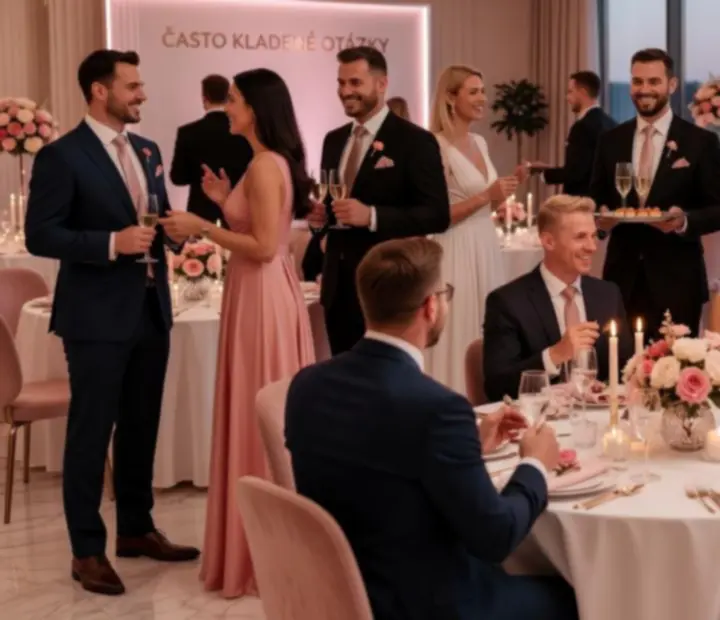 Stylový večerní event s hosty u zábavných stolů
